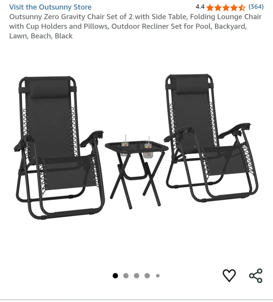 Foldable lounge chairs.