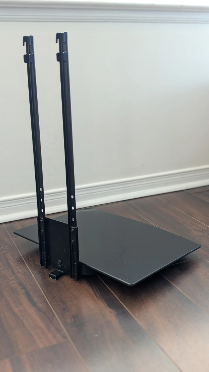 Black Glass TV Wall Mount Shelf - photo 5
