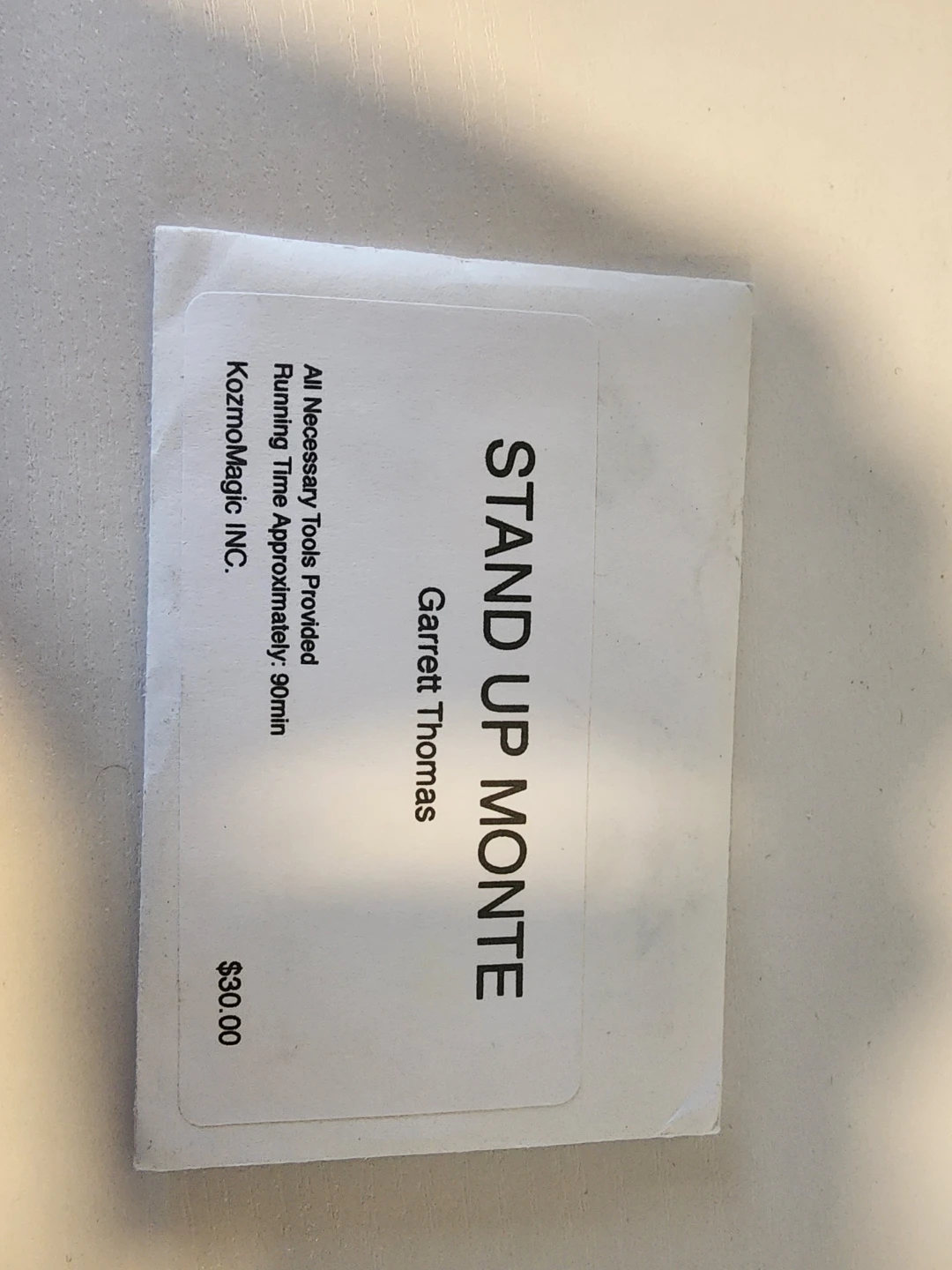 Stand Up Monte Magic Trick
