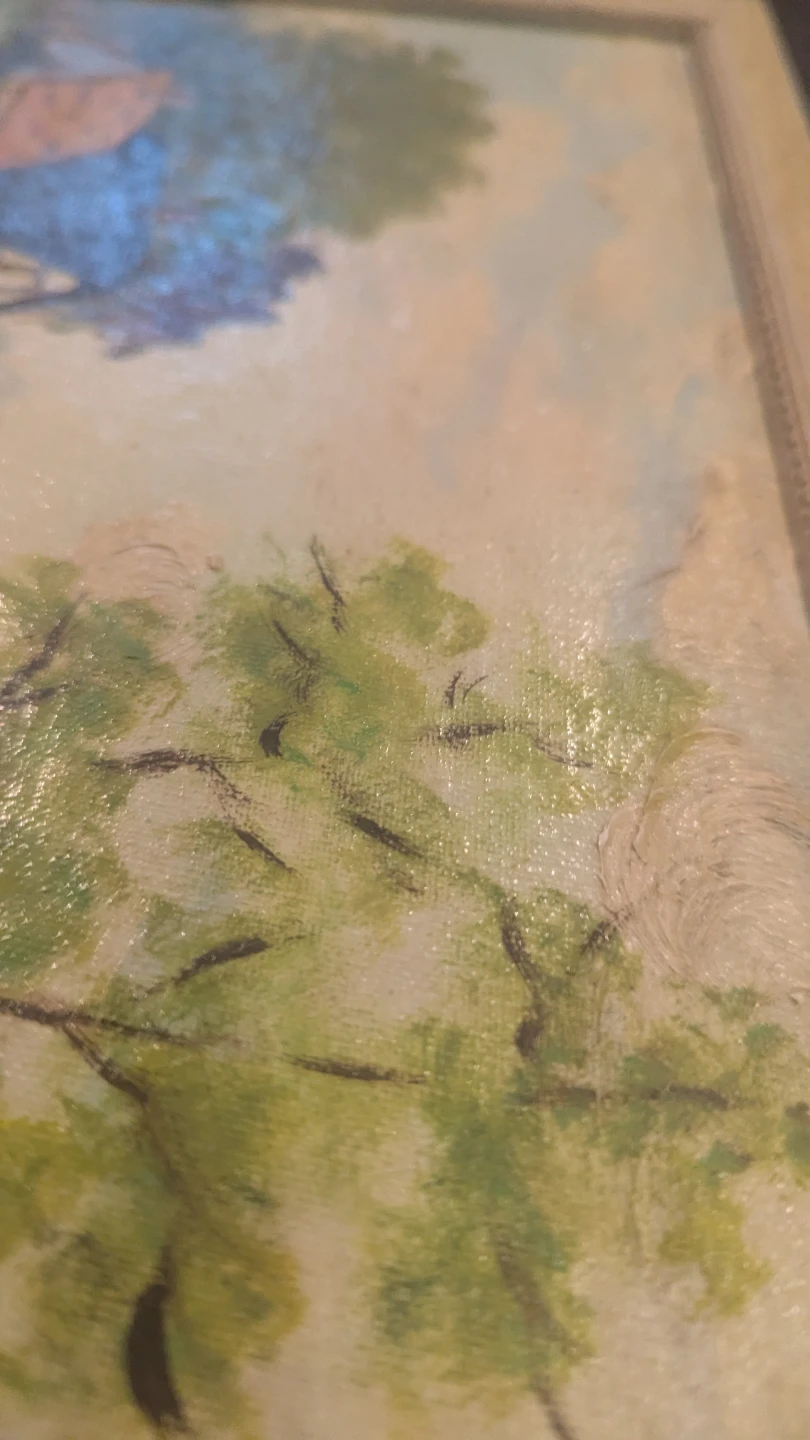 Framed Oil Painting Landscape Scene E. Colombo - photo 4