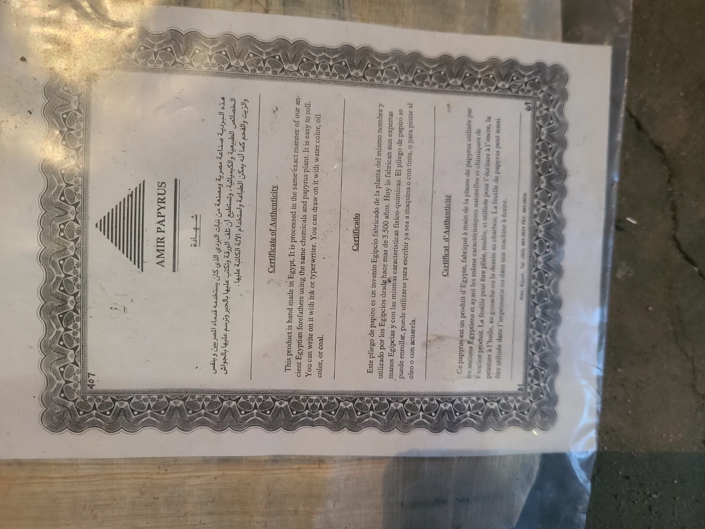Framed Egyptian Papyrus Art - photo 2