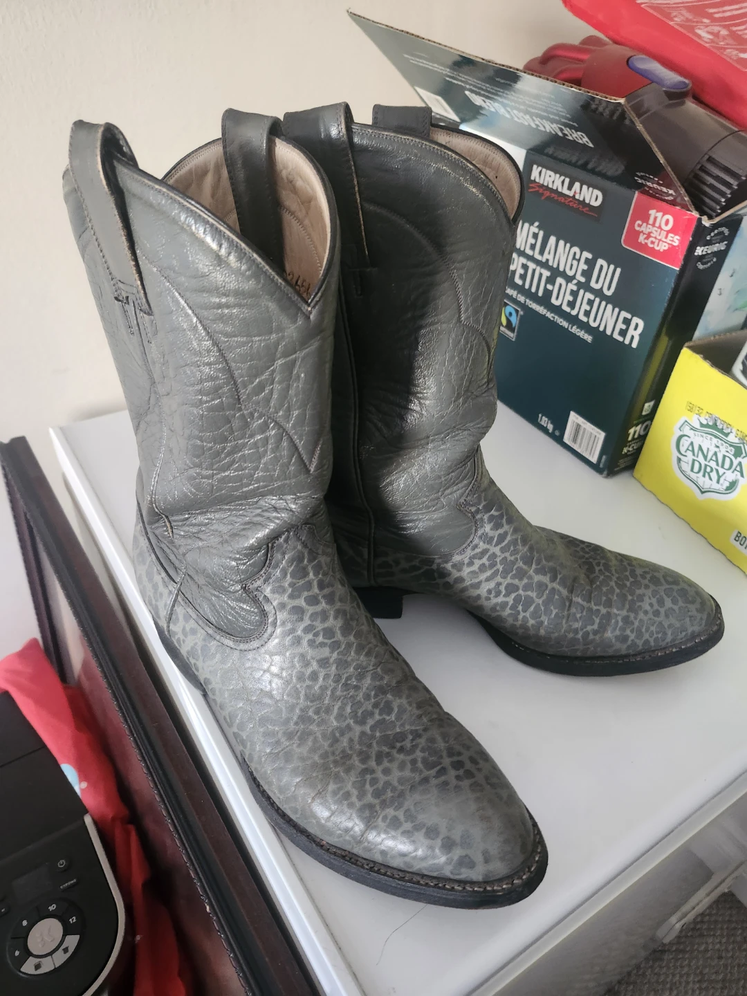 Grey Cowboy Boots