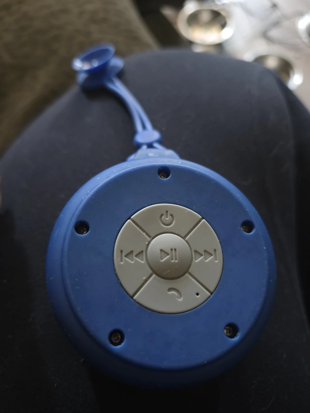 Blue Portable Waterproof Bluetooth Speaker with Suction Cup - photo 2