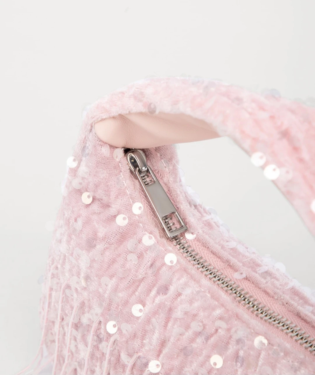 Pink Sequin Fringe Shoulder Bag - photo 3