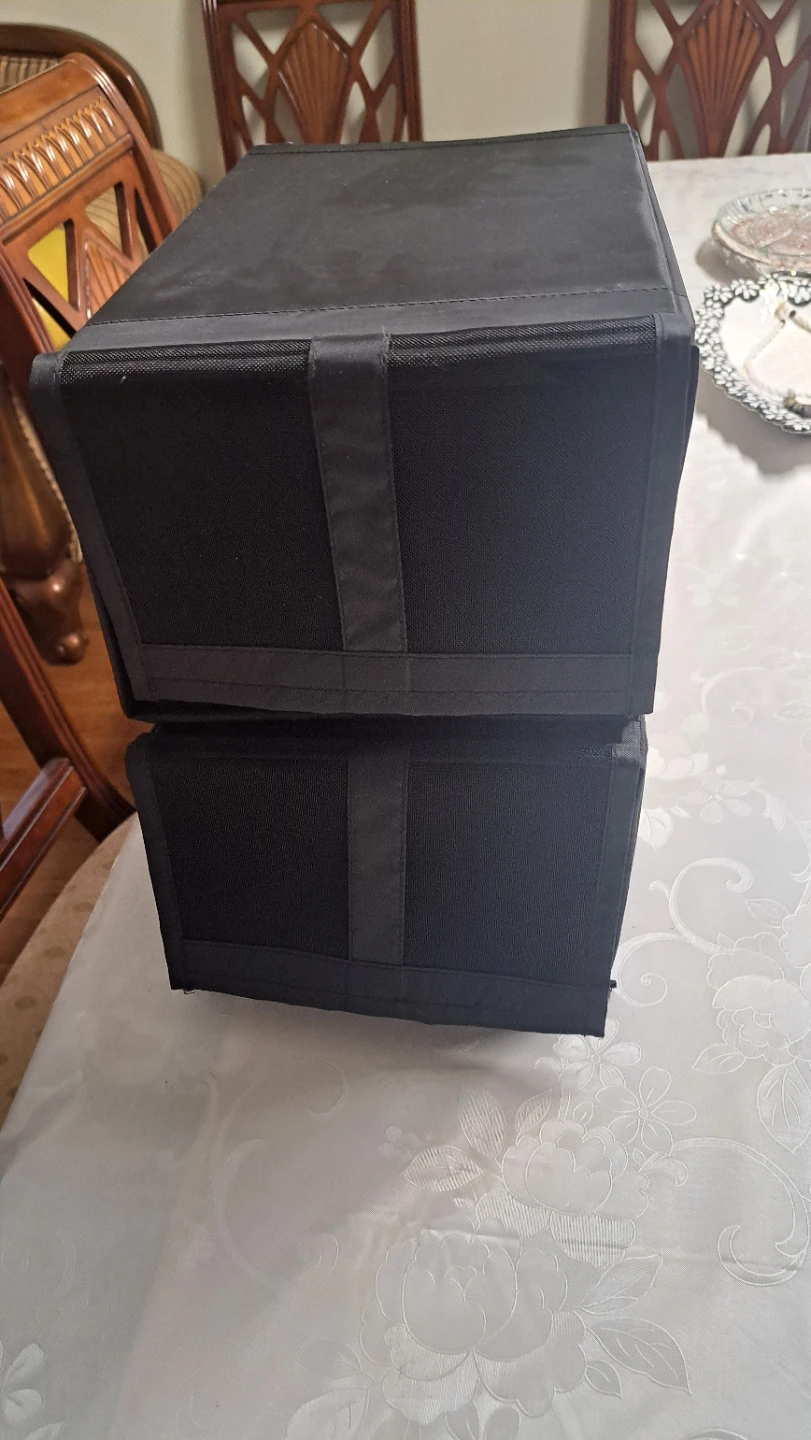Black Storage Cubes with Zipper and Mesh Panel - photo 2