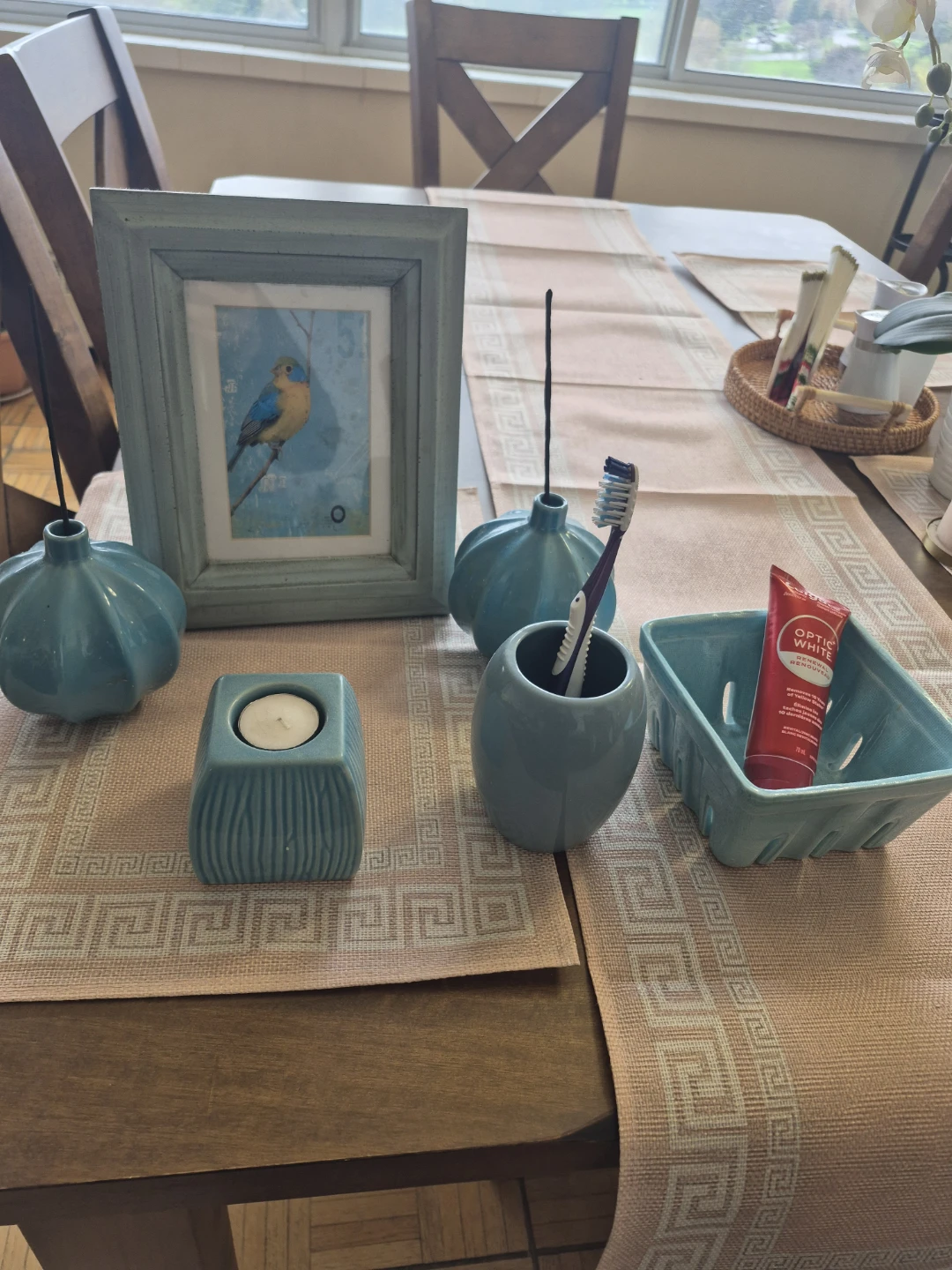 Turquoise Ceramic Tealight Holder