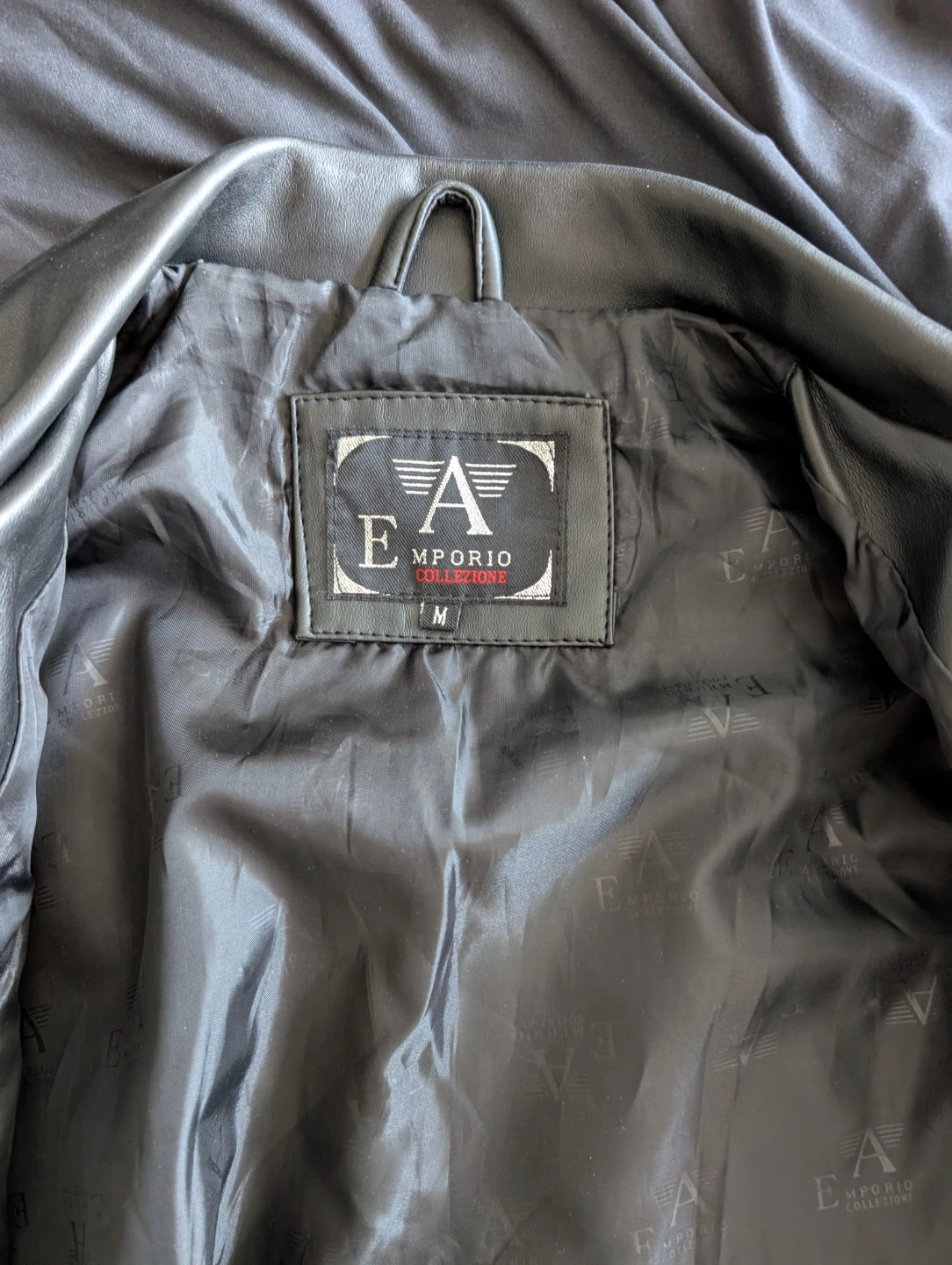 Emporio Collezione (Armani) Black Leather Zipper Jacket - photo 3