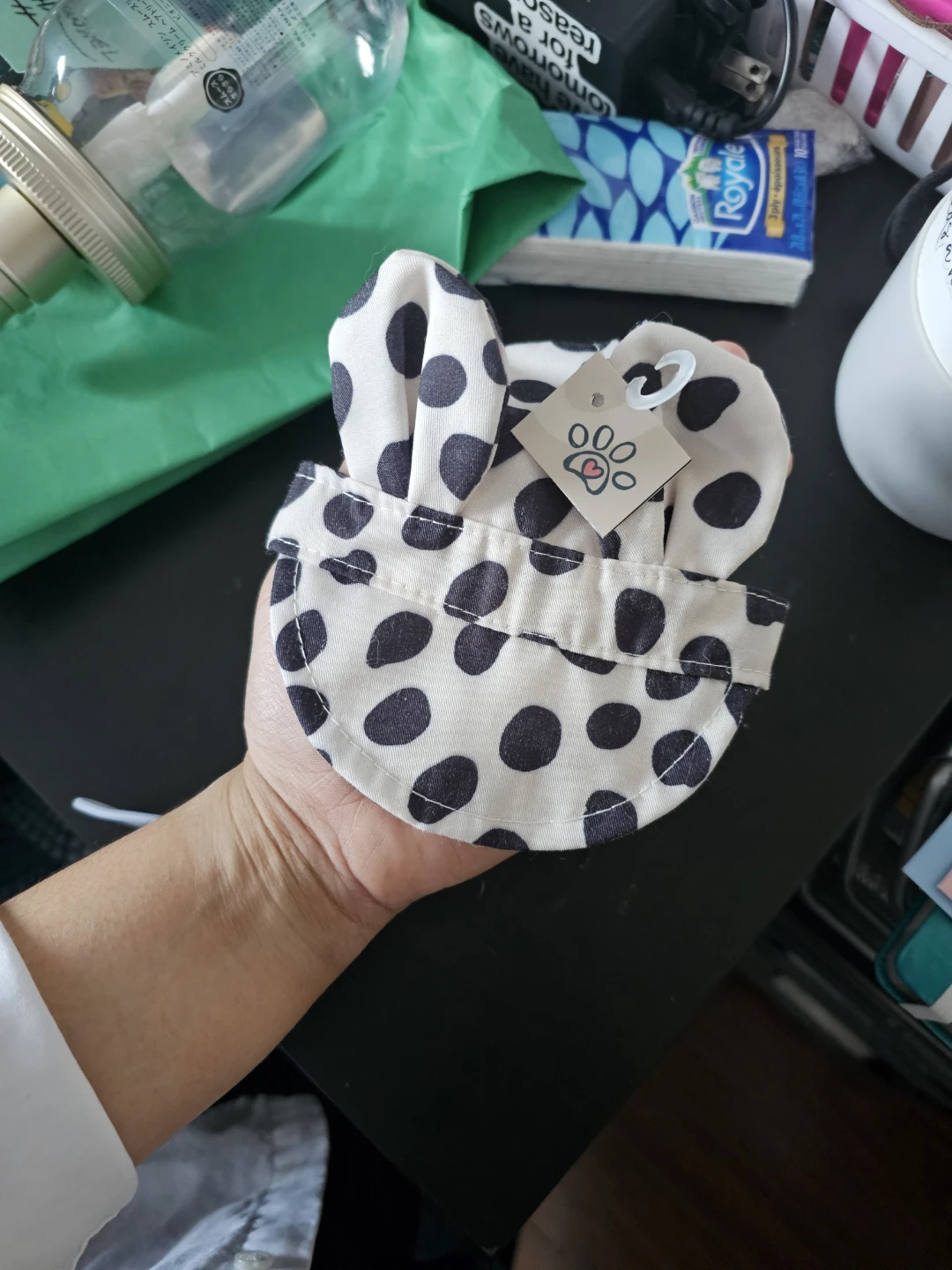 Dog Hat - Polka Dot - Size S - photo 3
