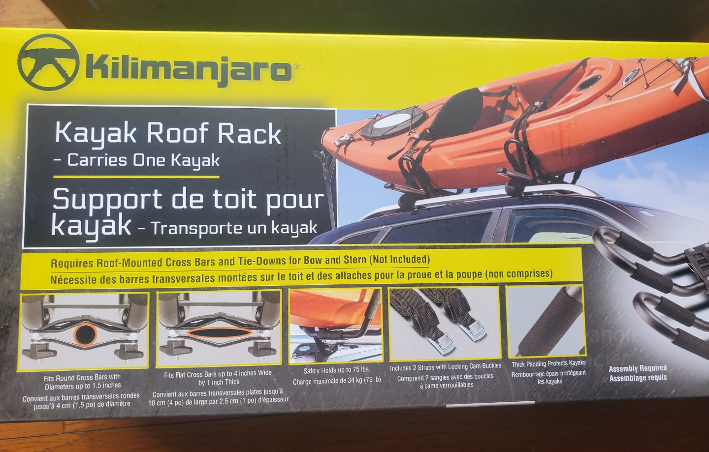 2 BOXES OF 2 KAYAK ROOF RACK HOLDERS NEW - photo 2