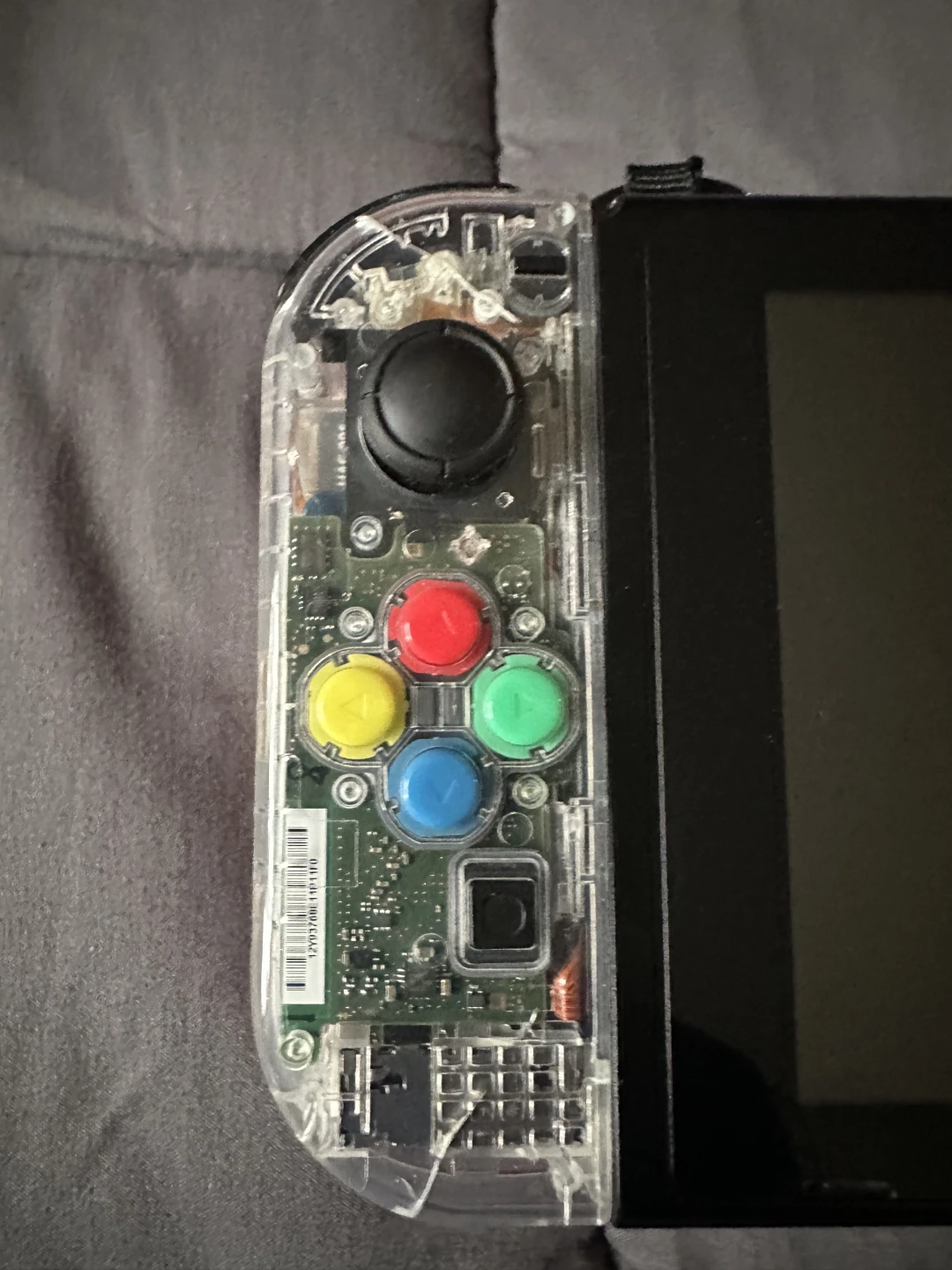 Nintendo Switch Console with Clear Joy-Cons and Red Case - photo 2