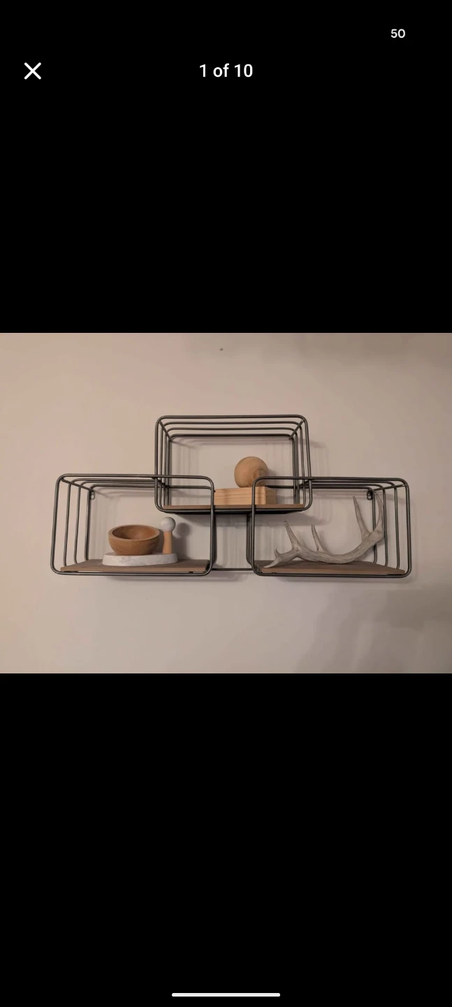 Horizontal Metal and Wood Shelving - photo 2