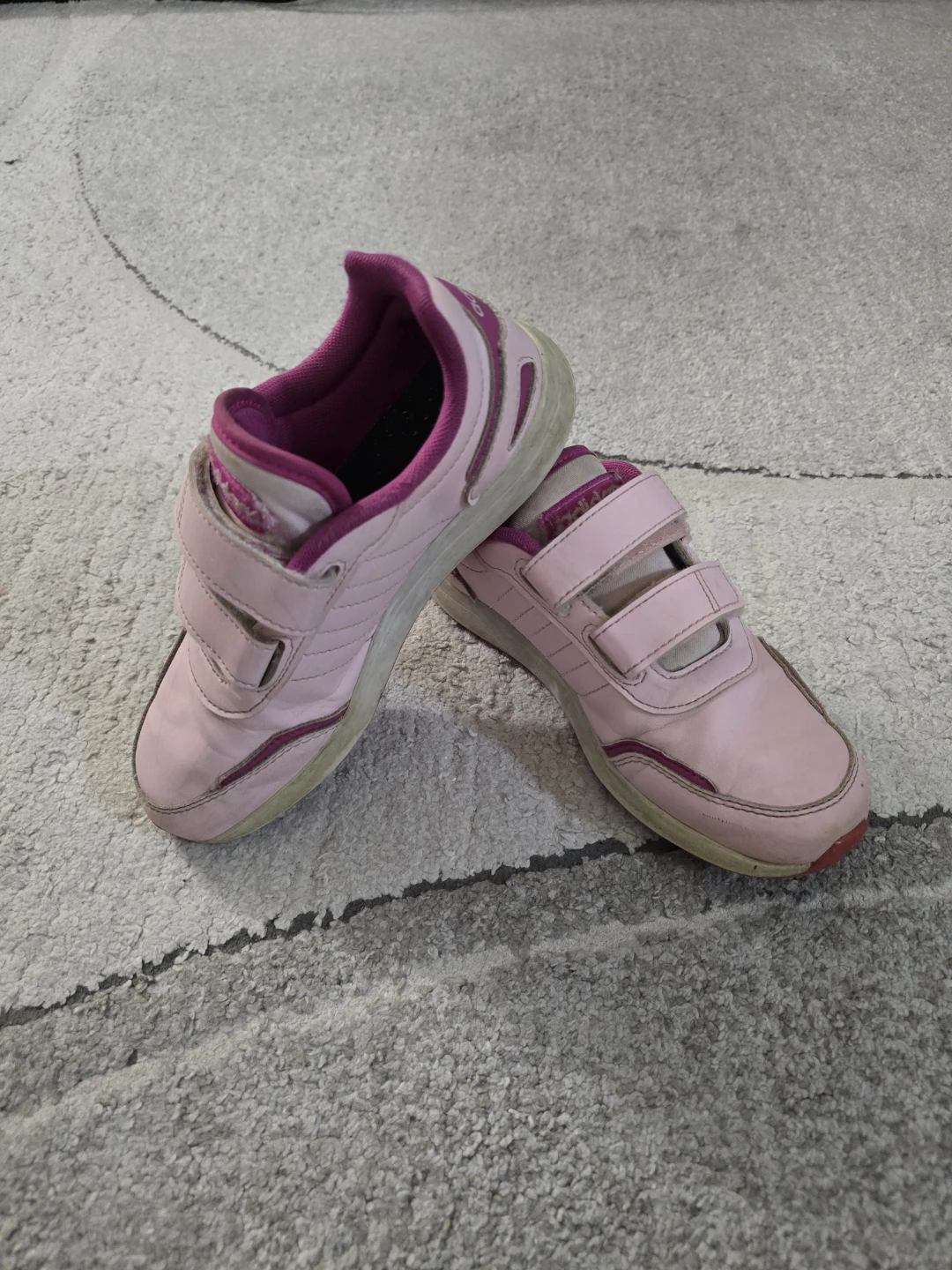 Adidas Pink Velcro Sneakers