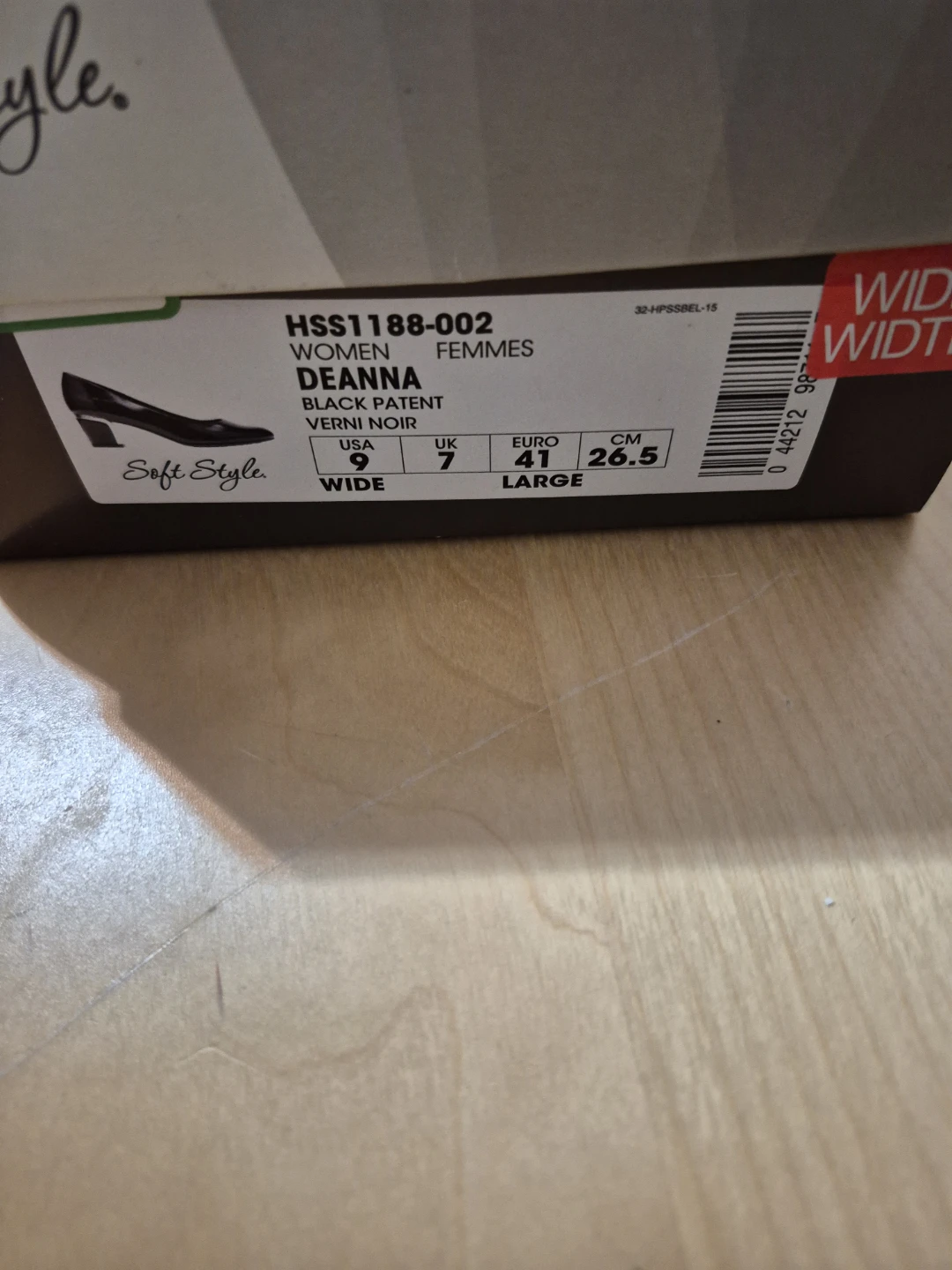 Soft Style Deanna Size 9 Wide Women's Black Patent Shoes - photo 5
