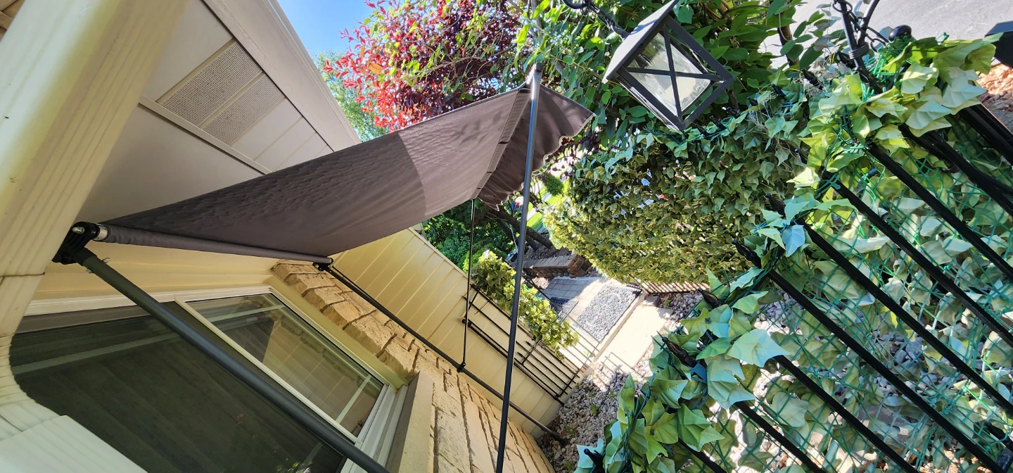 Gray Retractable Awning 10ft x ~7ft - photo 4