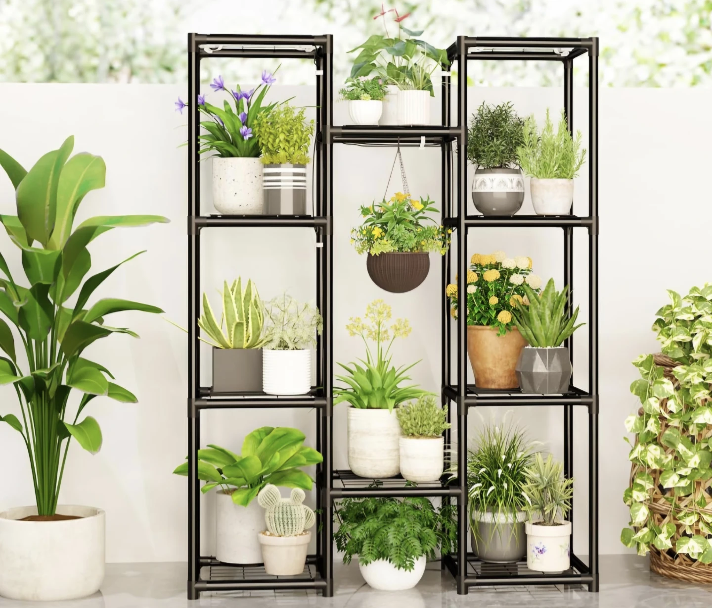 Heavy Duty Metal Plant Stand with Lights