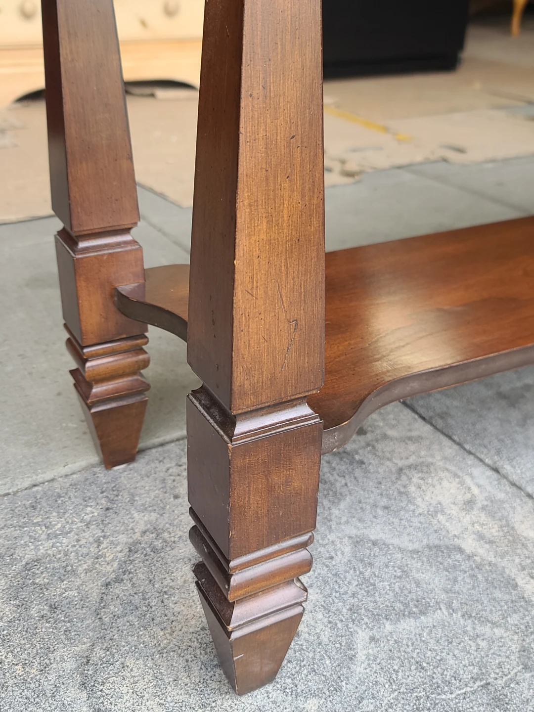 Wooden Console Table with Shelf - photo 3