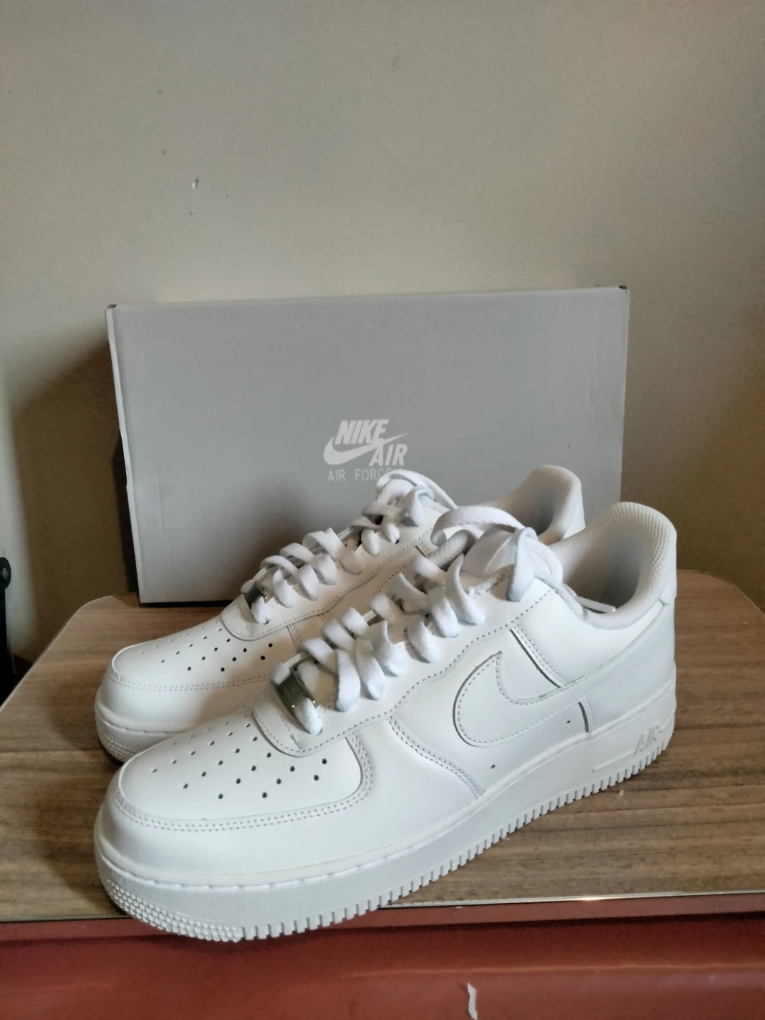 Nike Air Force 1 '07 White Leather Sneakers - photo 4