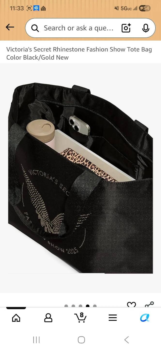 Victoria's Secret Rhinestone Fashion Show Tote Bag - Black/Gold - photo 2