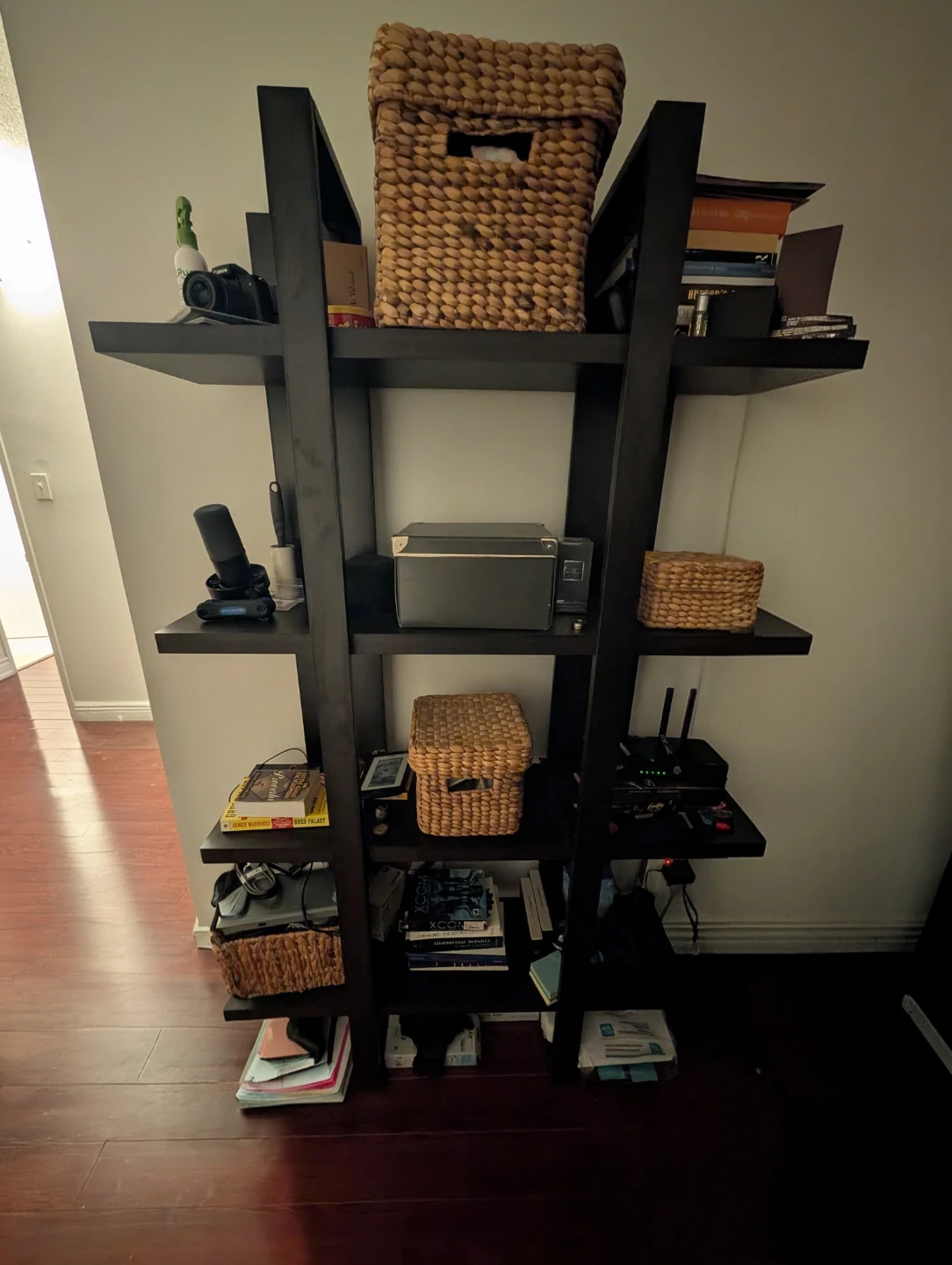 Black 4-Shelf Bookshelf - photo 3