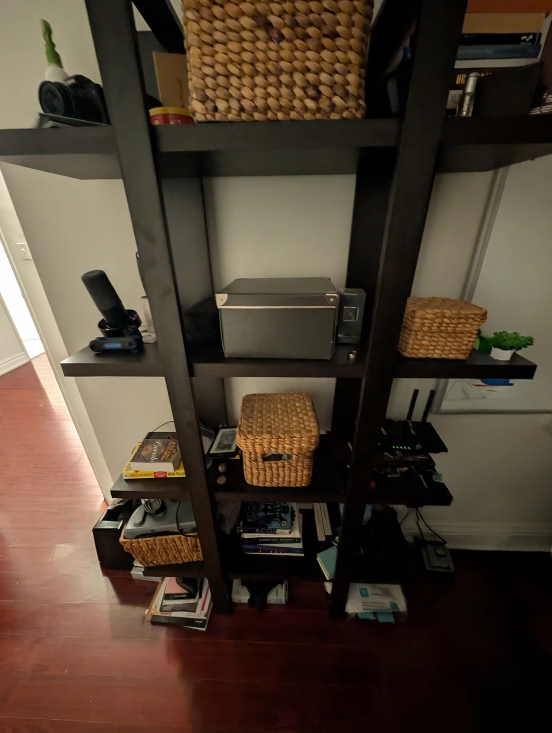 Black 4-Shelf Bookshelf - photo 4