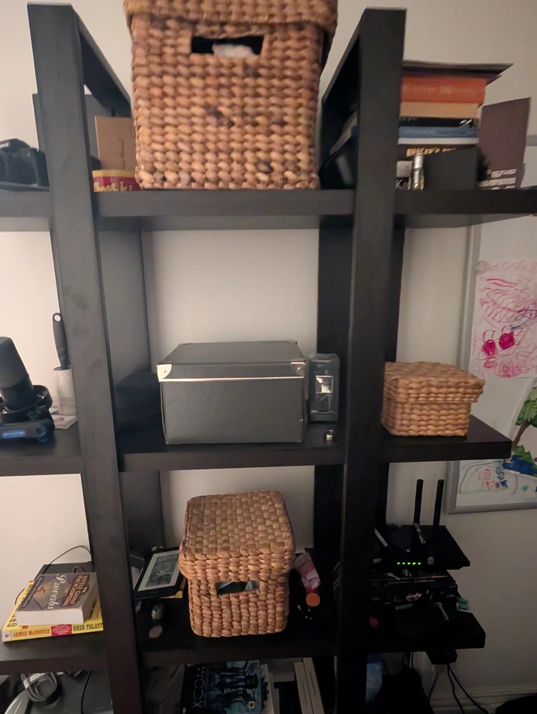 Black 4-Shelf Bookshelf - photo 5