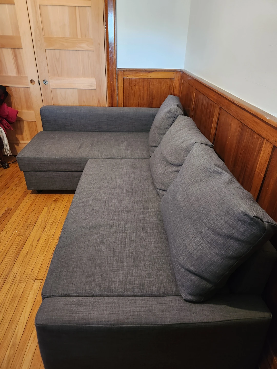 Grey Ikea Sectional Sofa Bed w storage - photo 2
