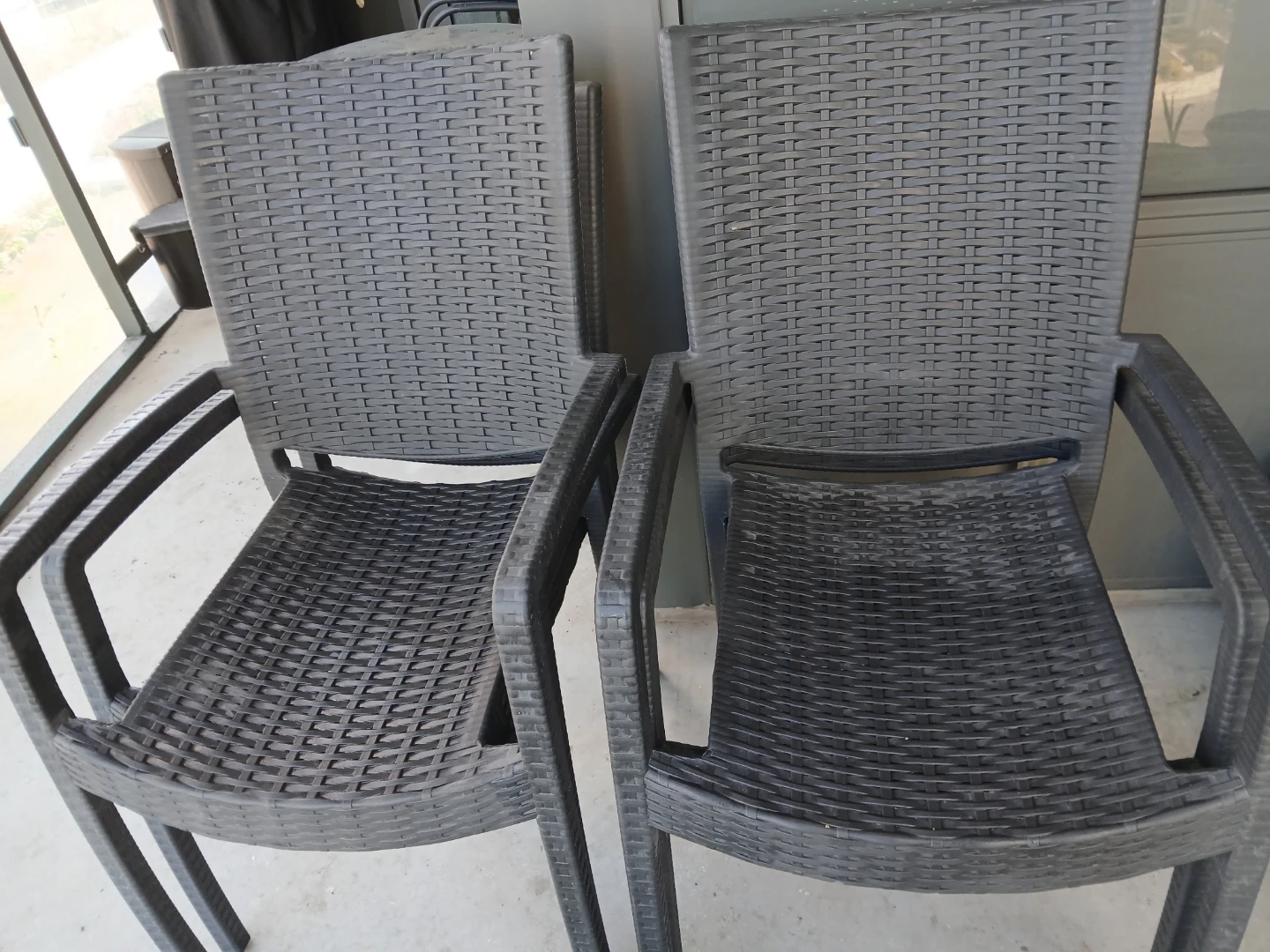 Dark Grey Wicker Armchair. $30 EACH. 4 available for $80. - photo 4