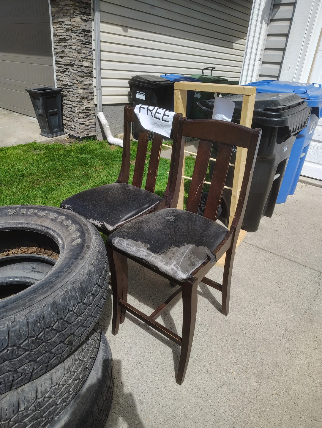 Wooden Chairs (2) - Dark Wood