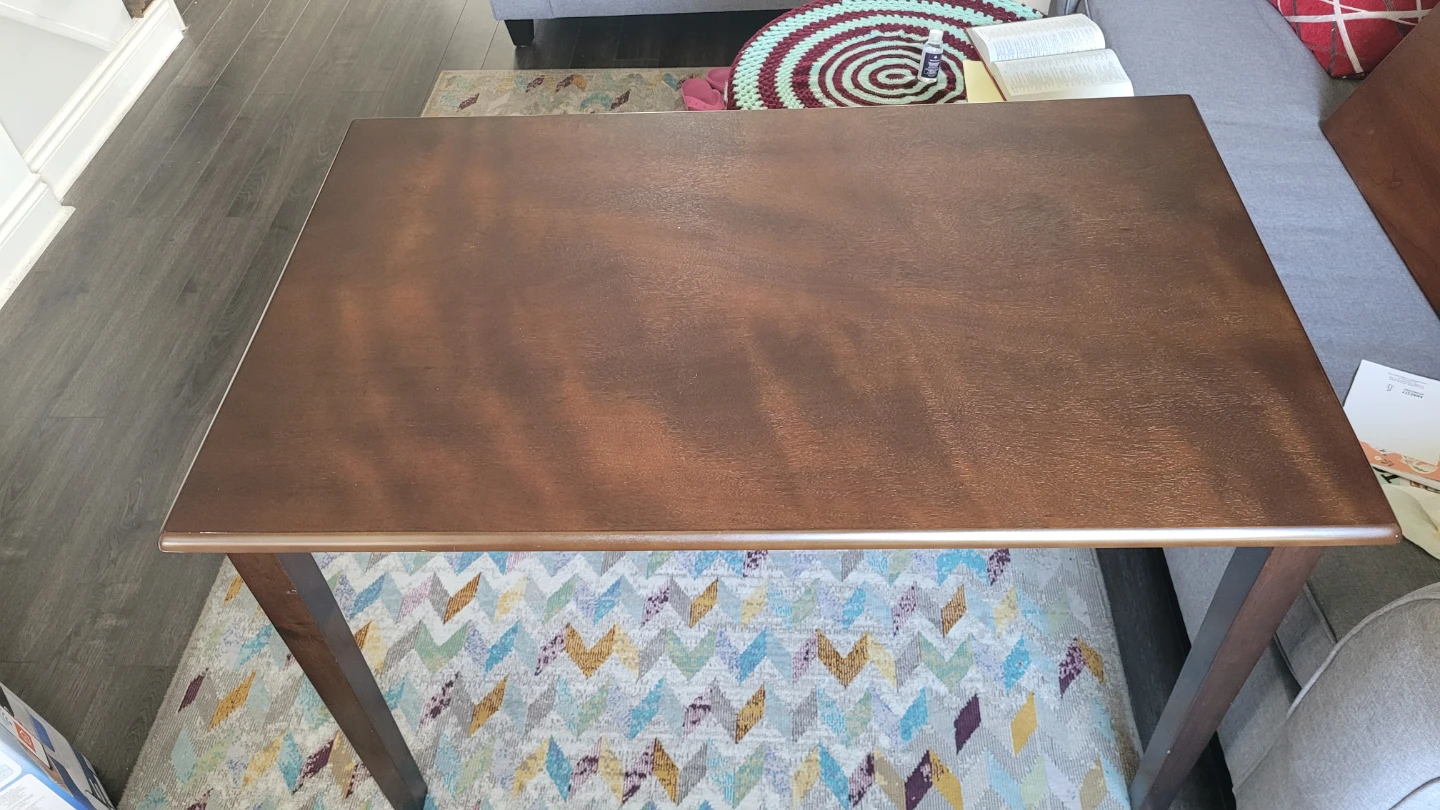 Dark Brown Dining Table with 2 chairs - photo 2