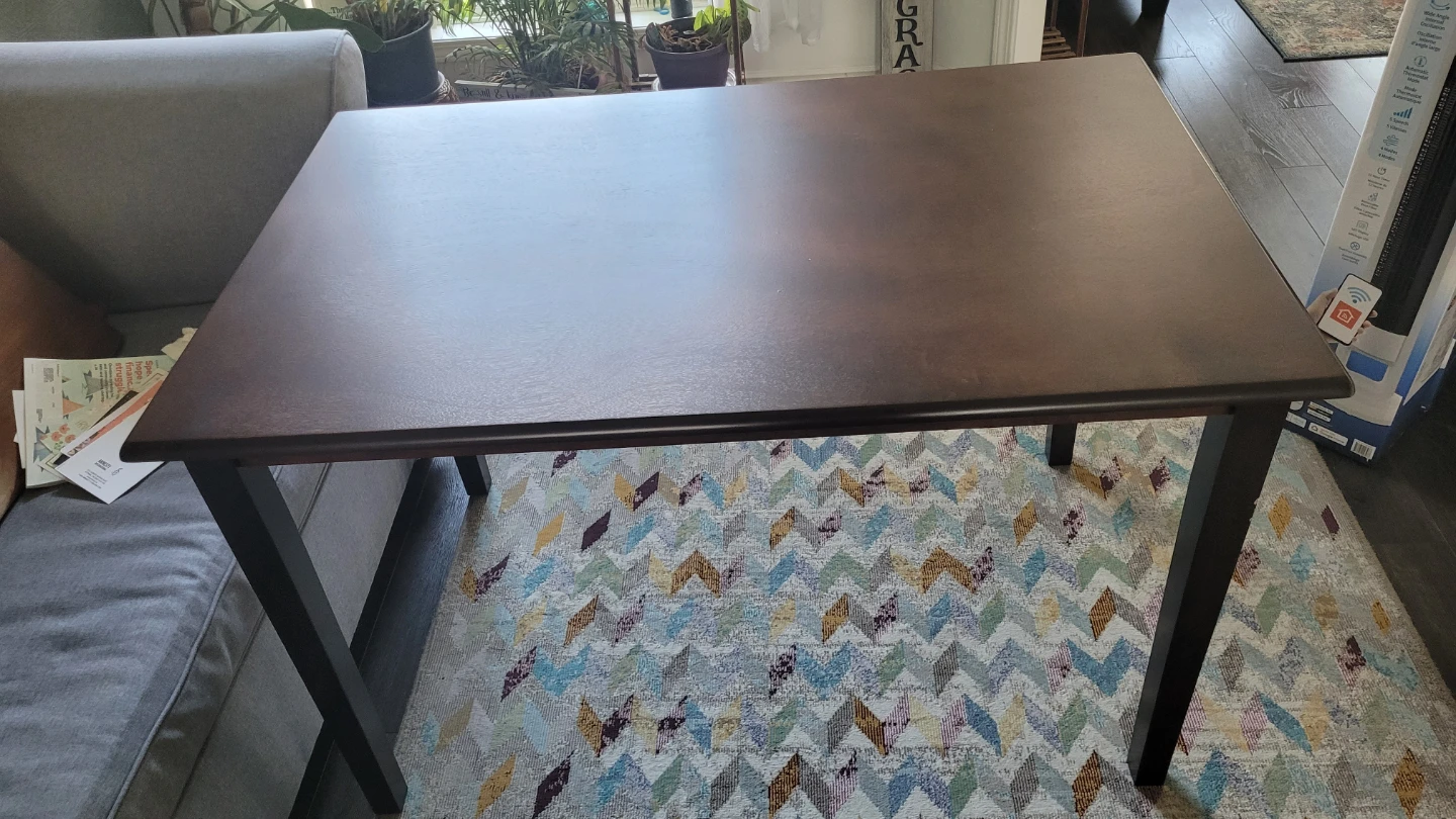 Dark Brown Dining Table with 2 chairs - photo 4