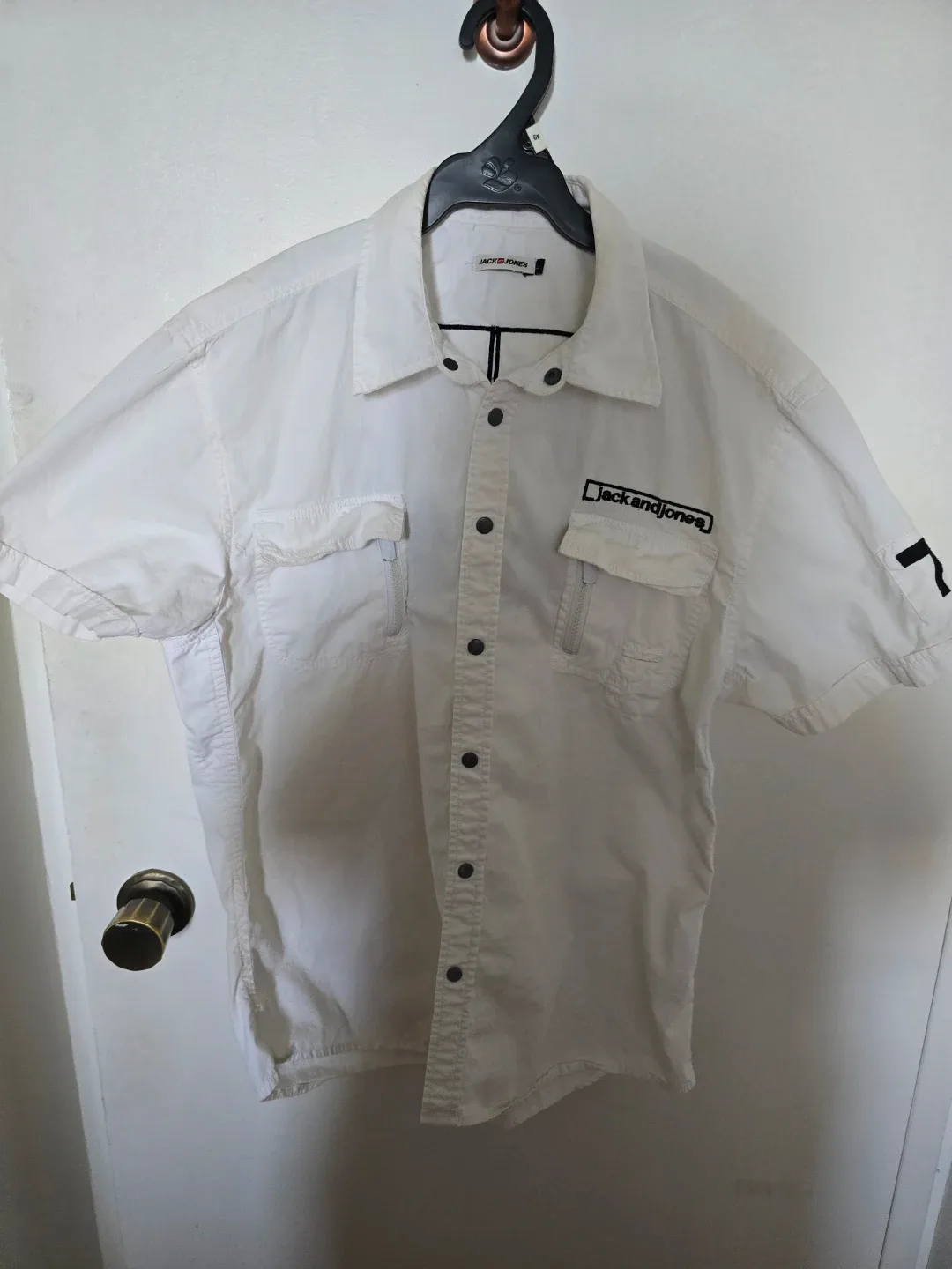 Men's Jack & Jones Short Sleeve Button-Up Shirt Size L