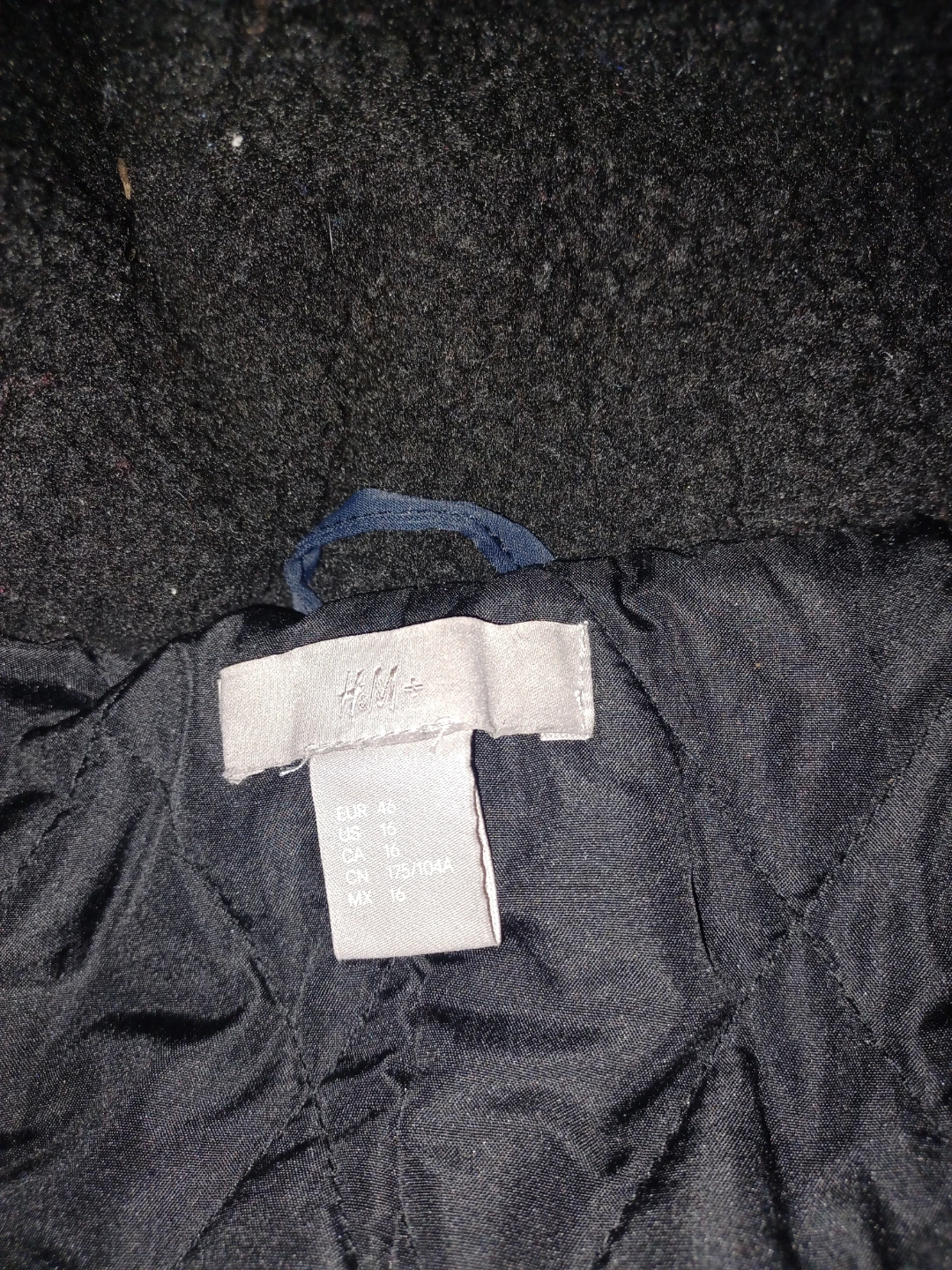 H&M Navy Blue Parka Jacket Size 16 - photo 5