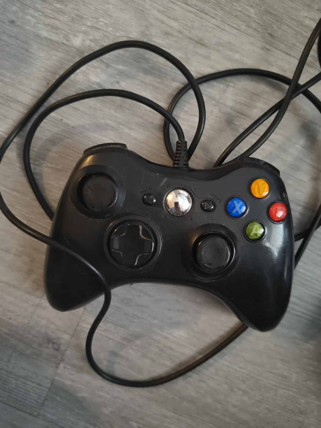 Black Wired Xbox 360 Controller
