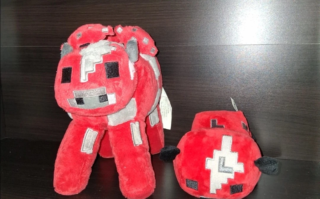Minecraft mushroom cow with baby