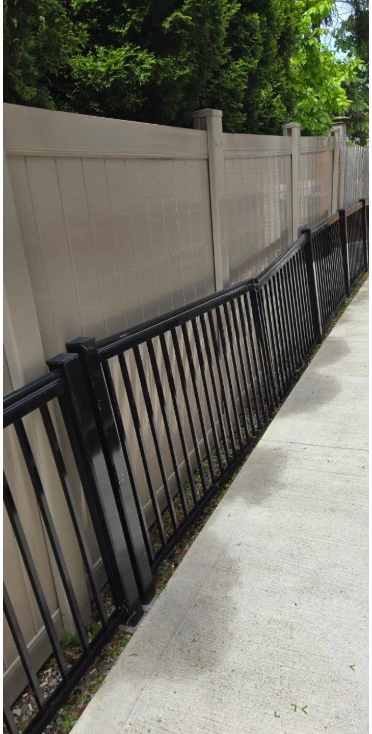 Black Metal Fence Section