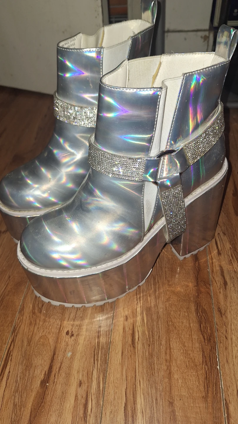 Silver Holo Platform Boots (Gemma 2) from YRU - photo 3