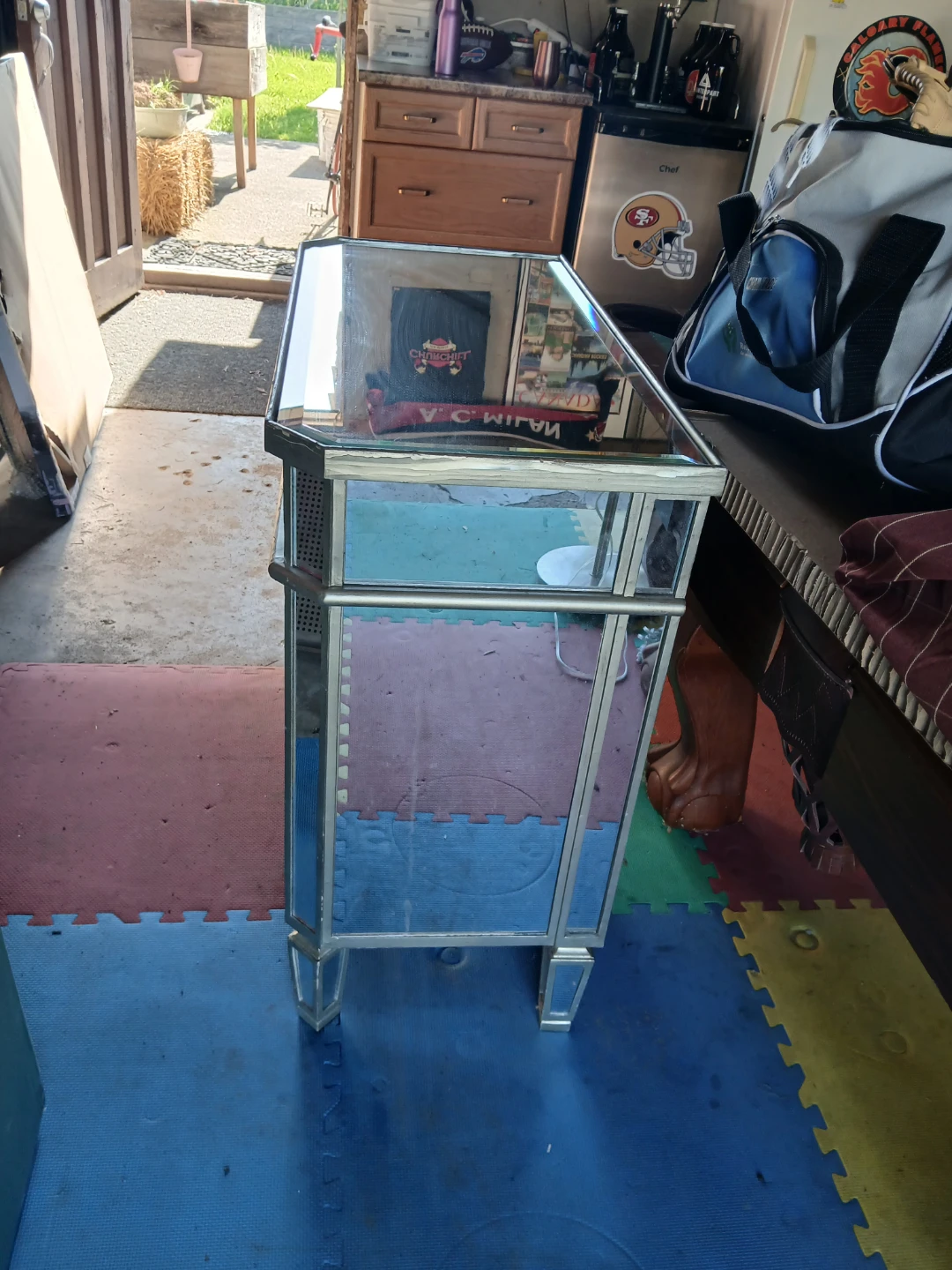 Mirrored Accent Cabinet with Drawer and Doors - photo 2