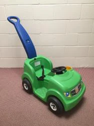 Green Ride-On Push Car with Handle