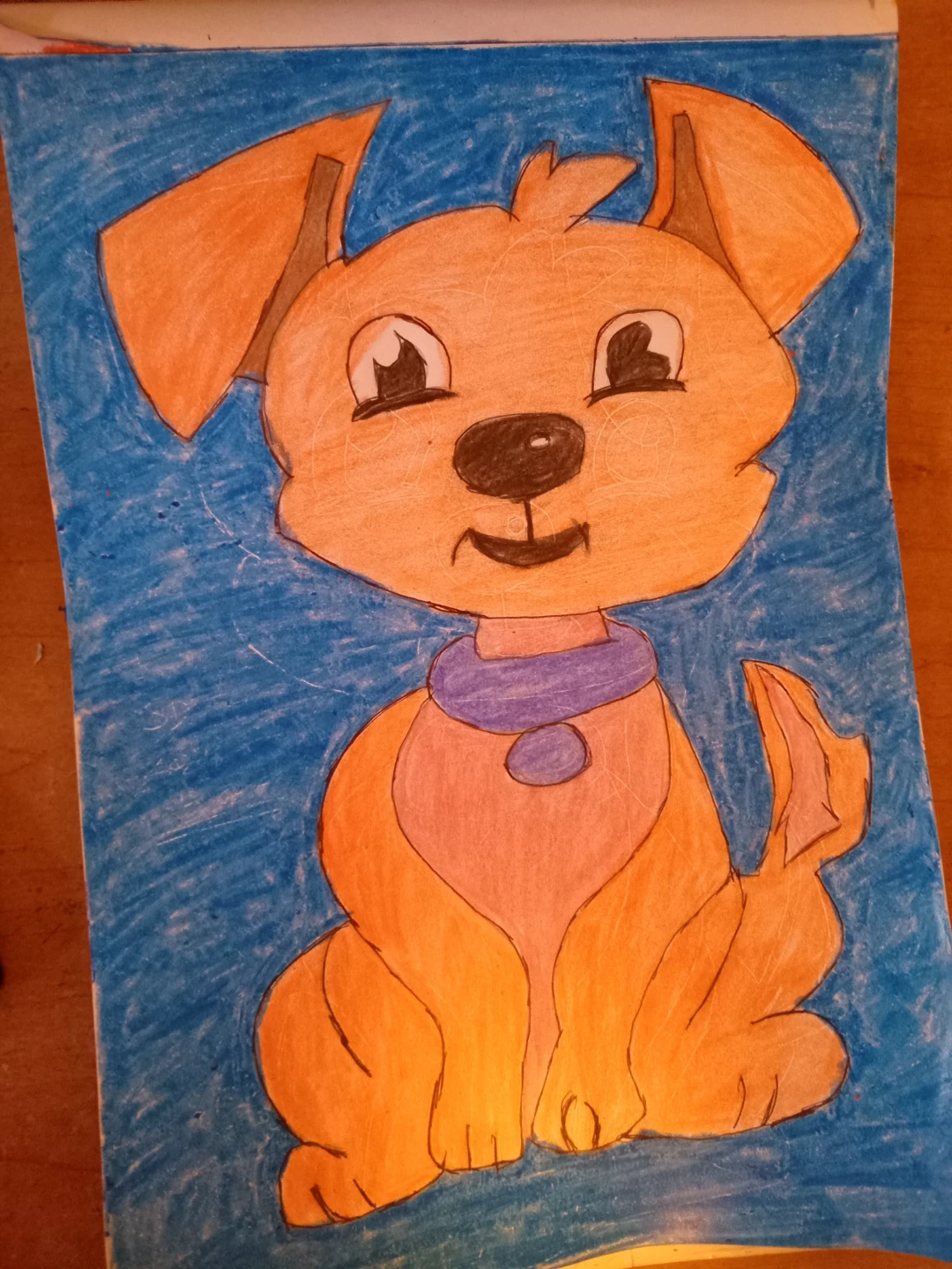 Orange with Blue Background by Custom Artist Sherwin - photo 2