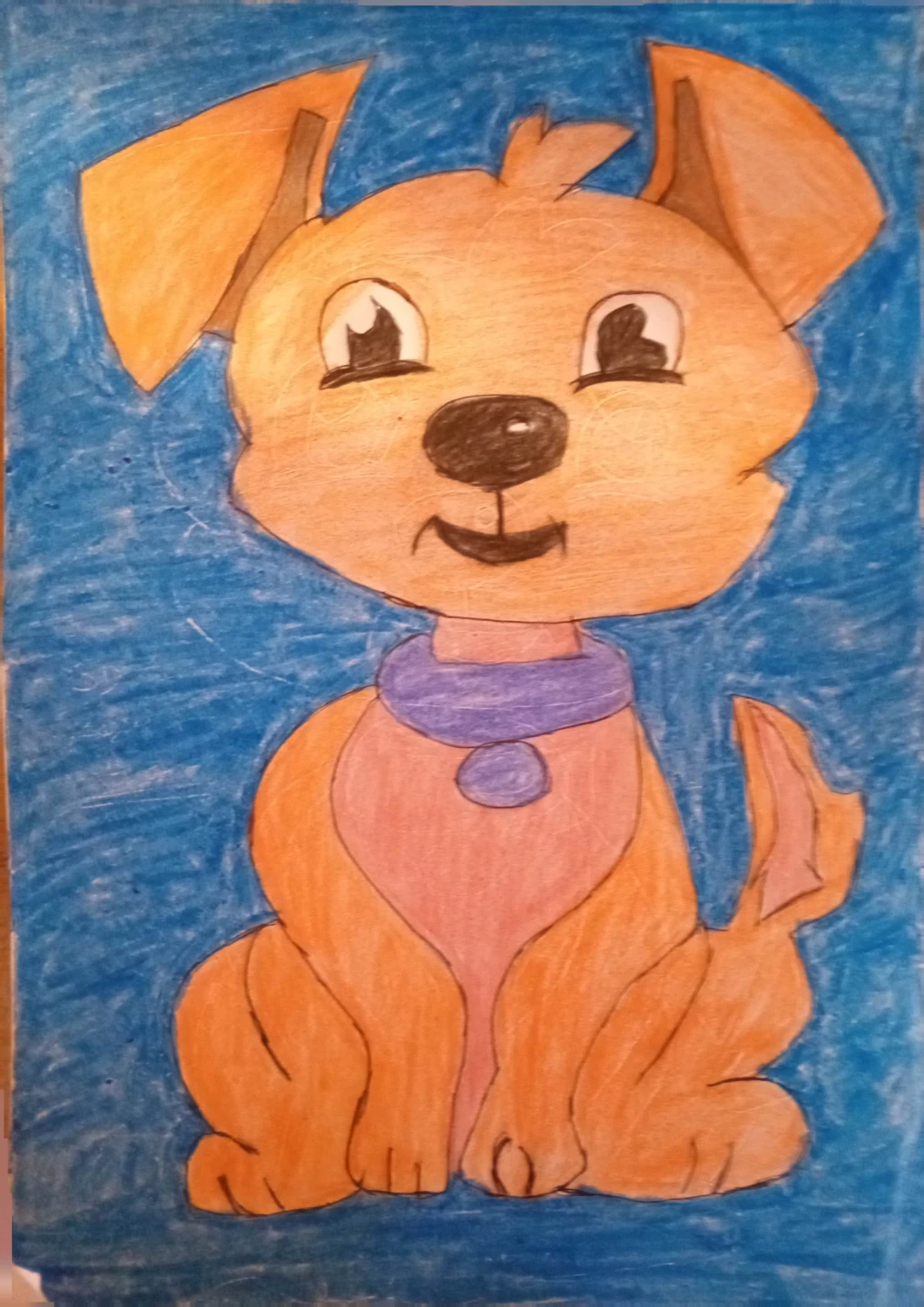 Orange with Blue Background by Custom Artist Sherwin - photo 3