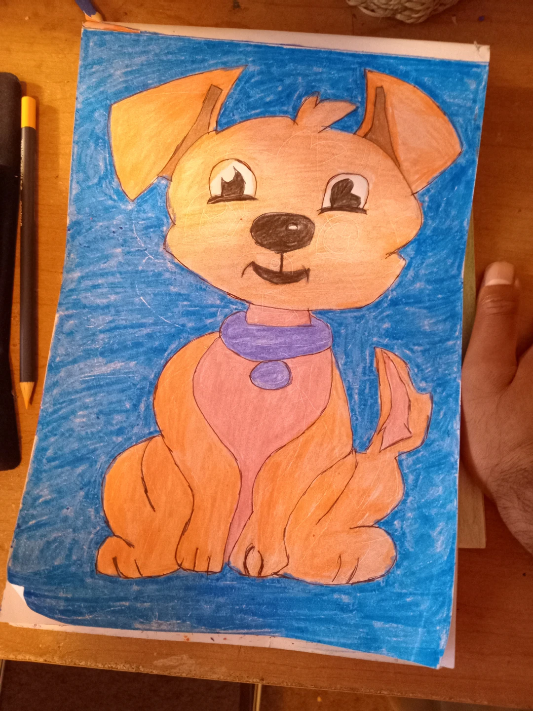 Orange with Blue Background by Custom Artist Sherwin - photo 5