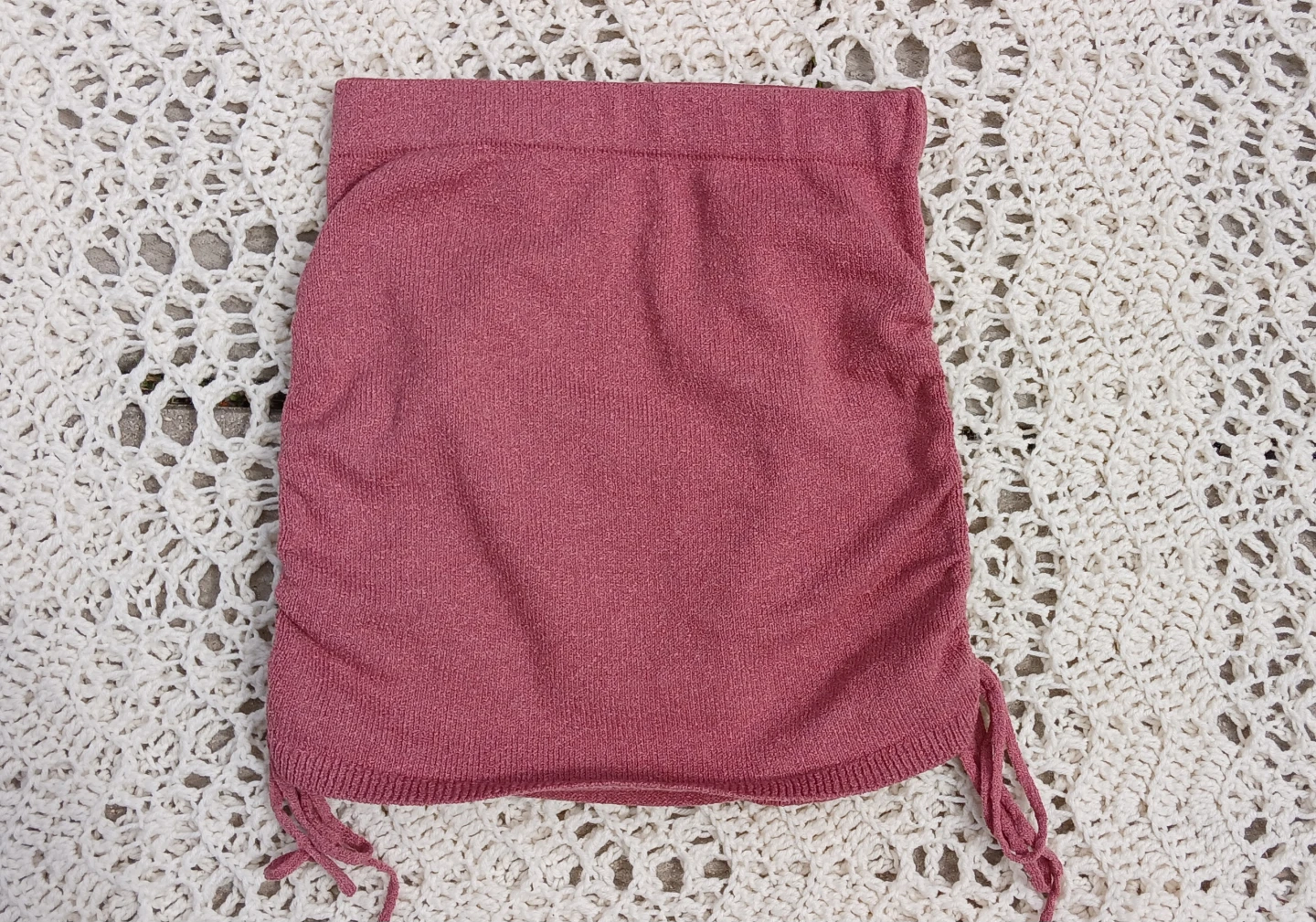Ruched Tube Skirt - Rose Pink