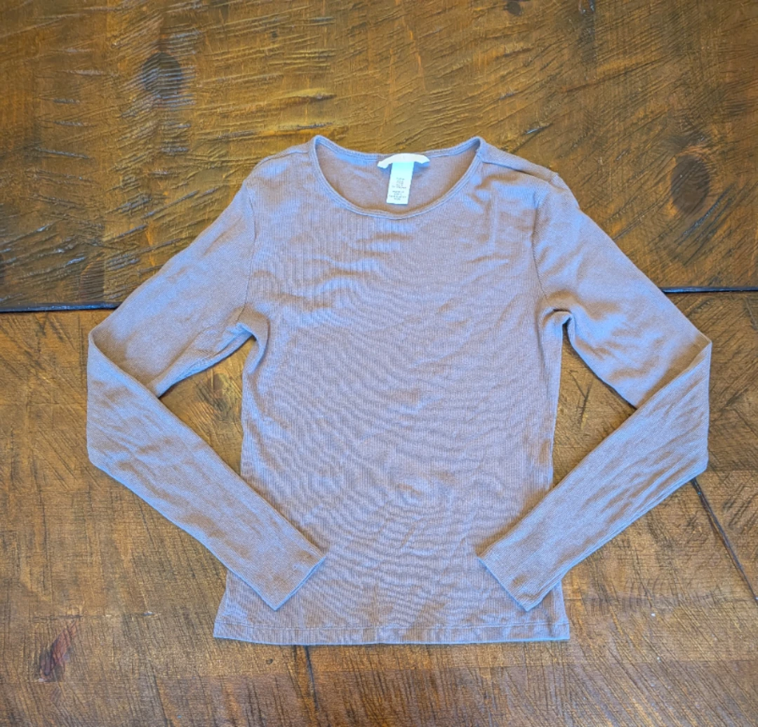 H&M Ribbed Long Sleeve Top - Women's Medium