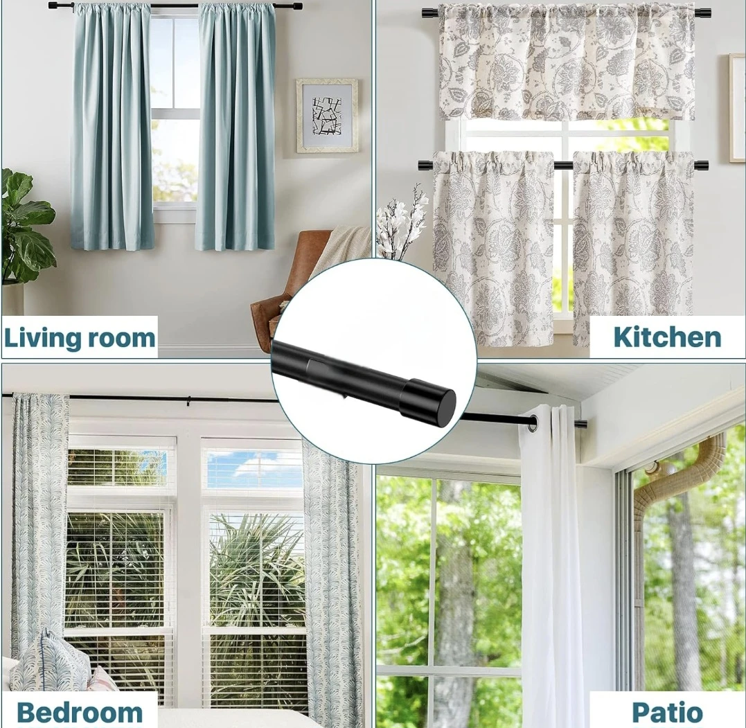 2 Pack Curtain Rods with choice of brackets  Extendable - photo 2