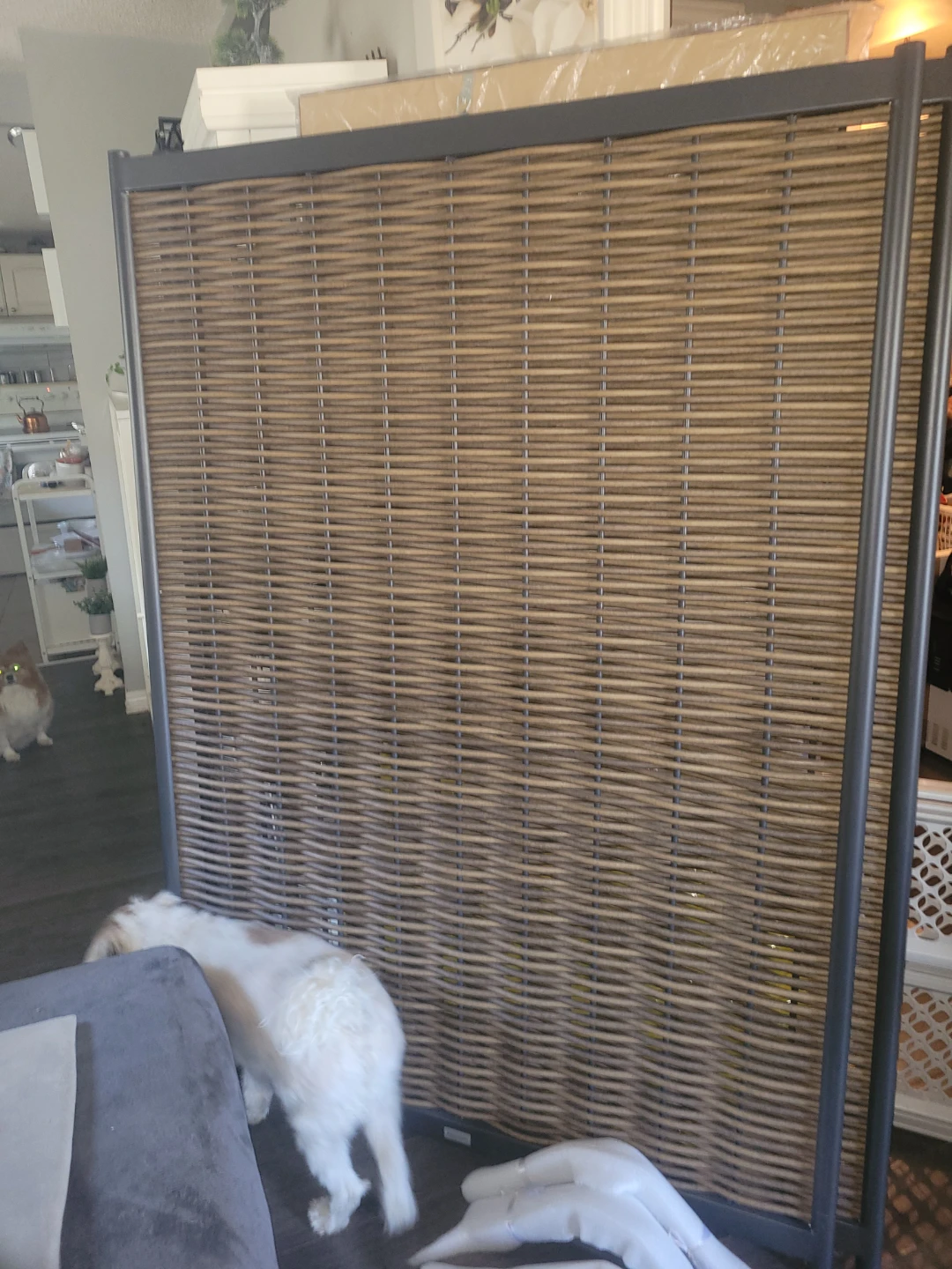 Woven Room Divider Screen - photo 2