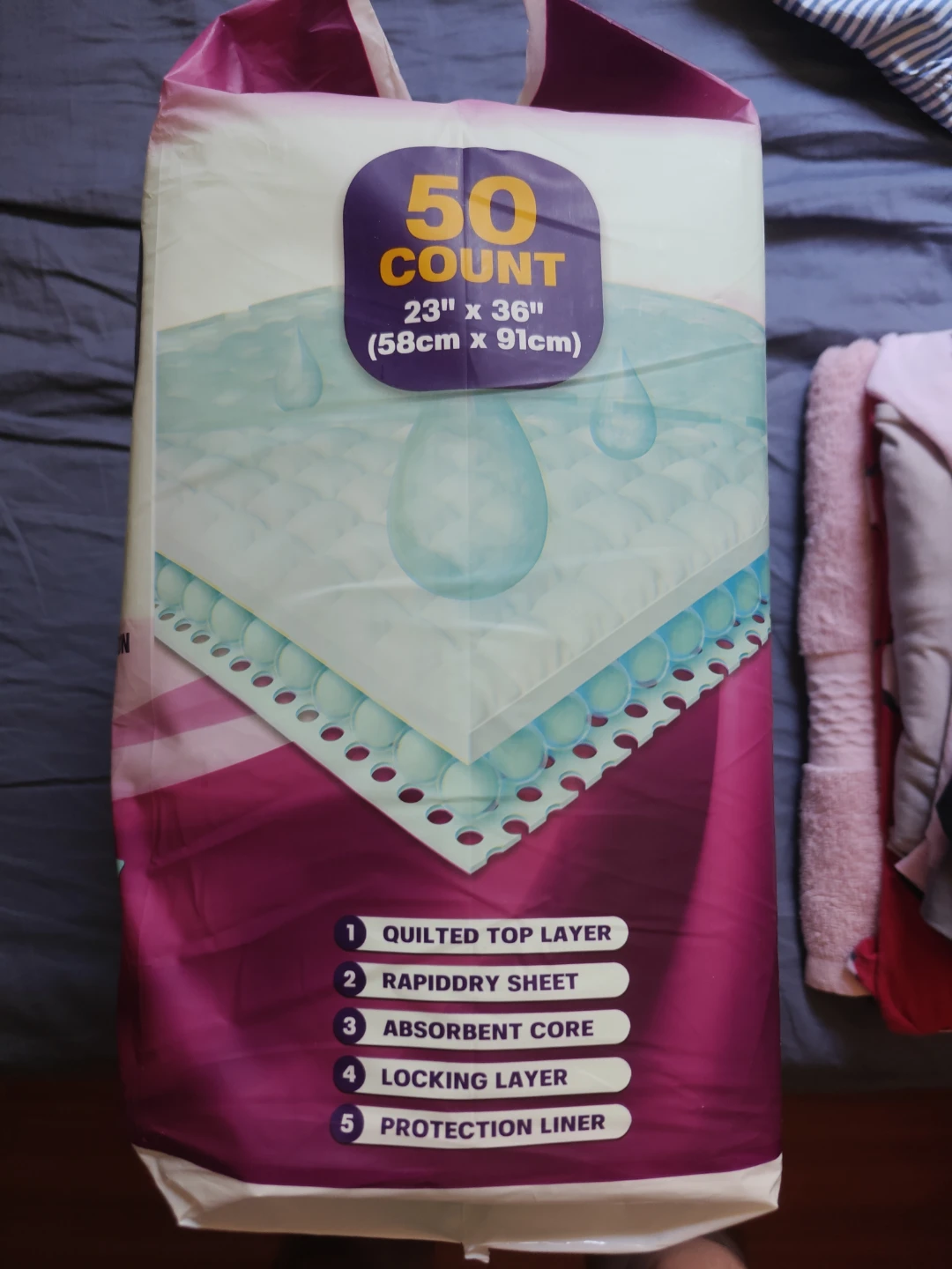 PureNexus Health Disposable Underpads - 50 Count (23" x 36") - photo 2