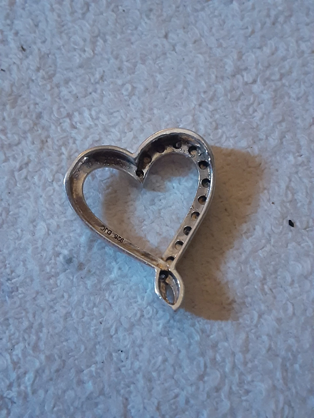 Sterling Silver Heart Pendant with Stones - photo 2