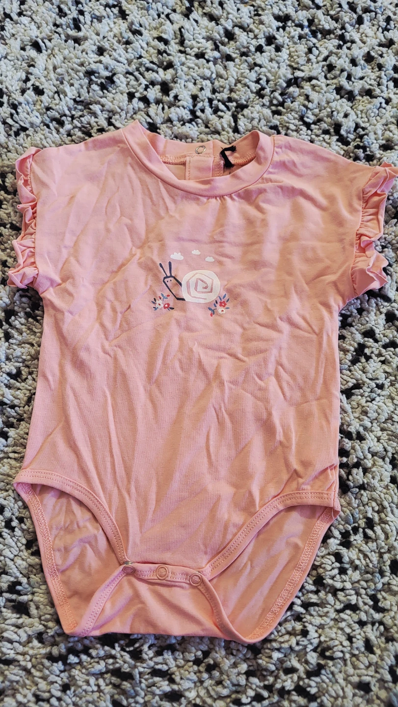 Deux Deux Baby Girl Snail Print Bodysuit - 12m