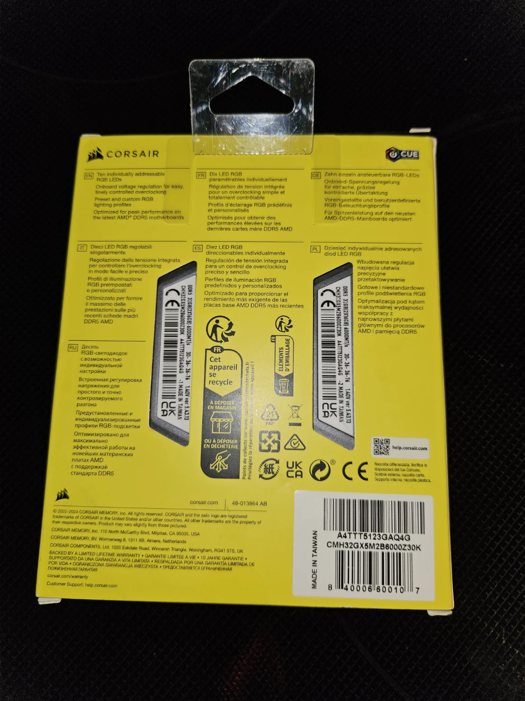 Corsair Vengeance RGB DDR5 32GB (2x16GB) 6000MHz RAM - photo 4