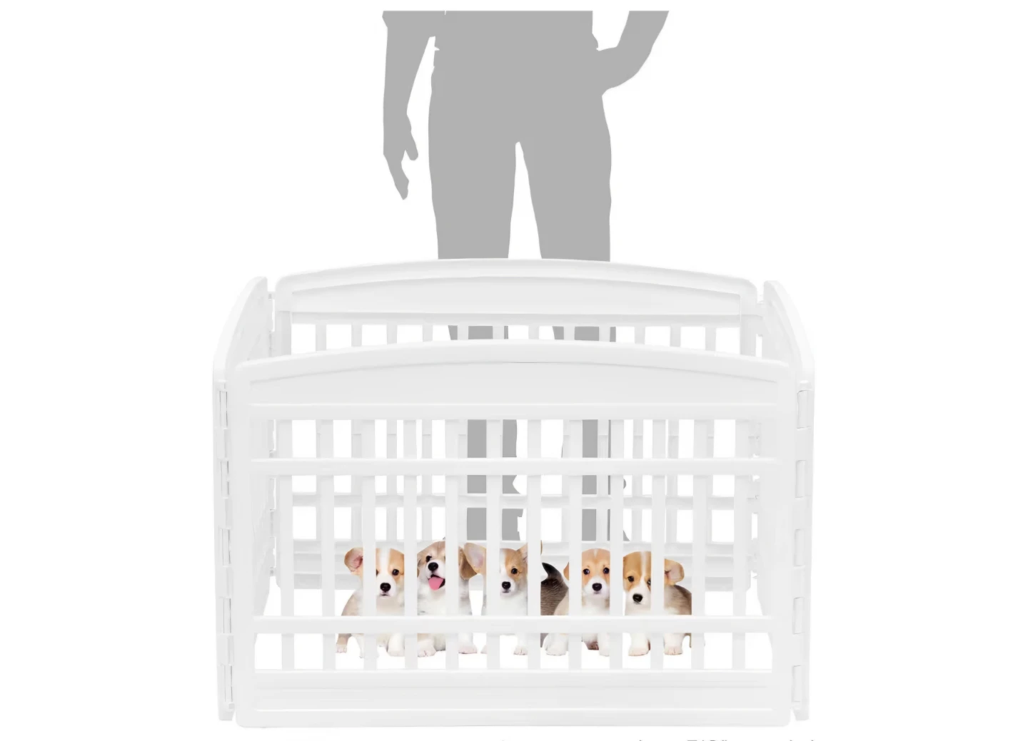 Dog Playpen 24 inches 4 Panel Plastic - photo 2